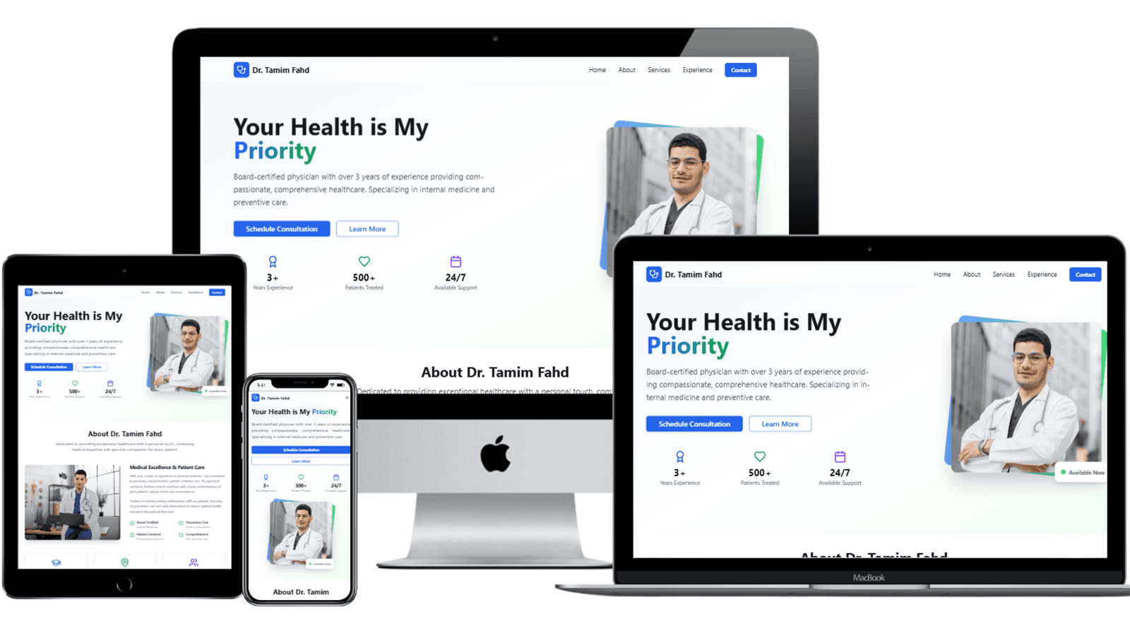 Doctor Portfolio project screenshot